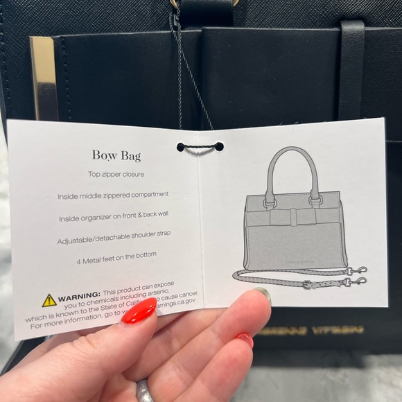 NWT Adrienne Vittadini Oxford Bow Bag - Picture 2 of 7
